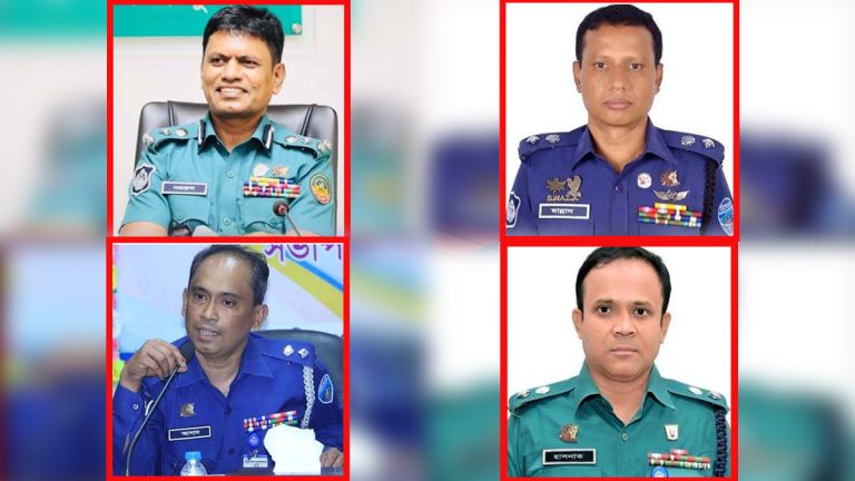 গাজীপুর মহানগর পুলিশের সাবেক কমিশনার ও তিন এসপি আটক