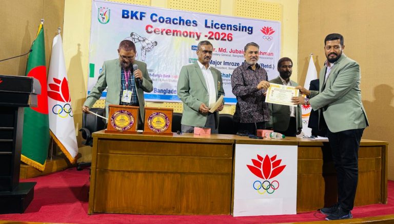 বাংলাদেশ কারাতে ফেডারেশনের ‘এ’ গ্রেড সার্টিফাইড কোচ হলেন শিহান এ বি রনি